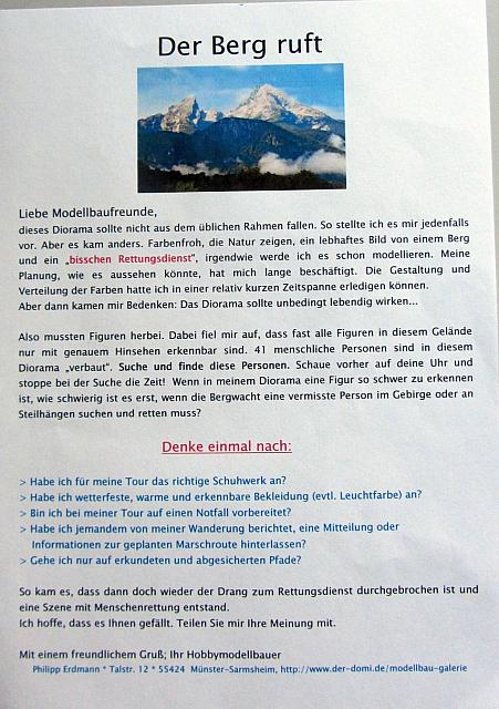 Infoblatt zu: Der Berg ruft