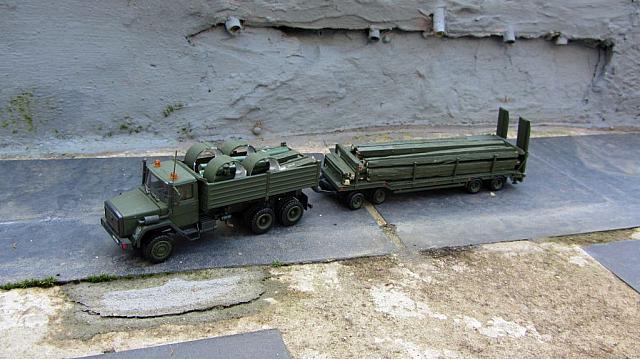 Magirus Deutz 27t mit Lastanhaenger 20t Pionierfahrzeug der Bundeswehr 1985