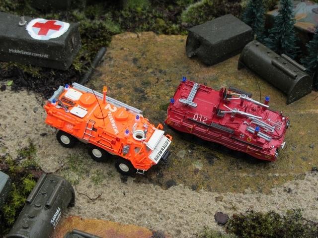 Bundeswehr Feuerwehreinsatzfahrzeuge von 1985 TPz Fuchs 1 und Marder 1