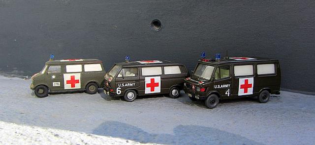 DB 205 D, VW T3 und Bedford Blitz: Standardsanitätsfahrzeug der US-Army von 1970 - 1980