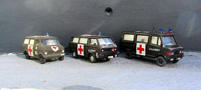 DB 205 D, VW T3 und Bedford Blitz: Standardsanitätsfahrzeug der US-Army von 1970 - 1980