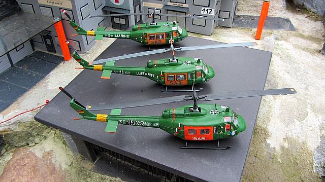 3x Transporthubschrauber BELL UH 1D Bundeswehr