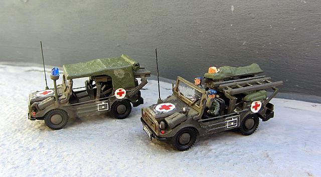 2x Autounion DKW F 91 / 4-900 Sanitätsfahrzeuge der Bundeswehr von 1956