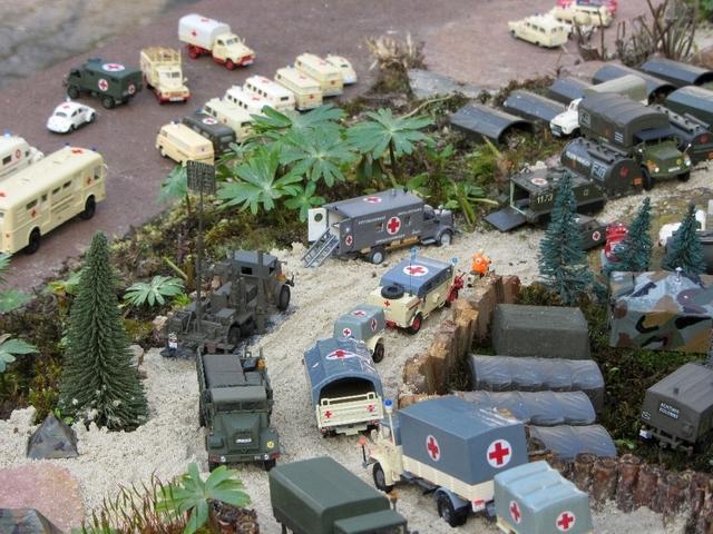 Die Vielfalt der Einsatzfahrzeuge bei der Großübung 1970