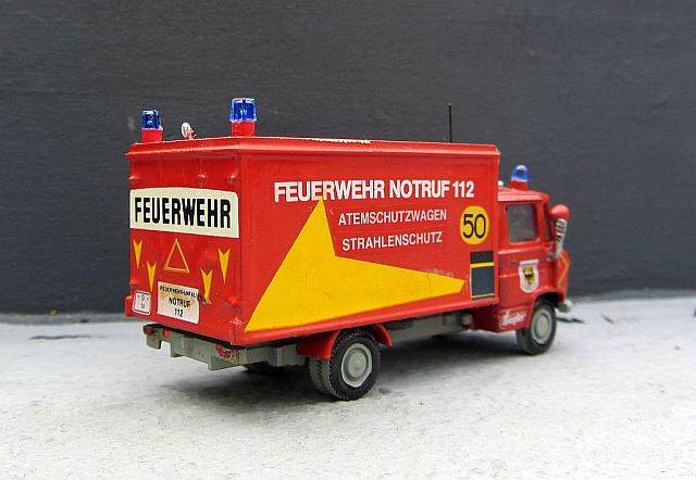 DB L 508 D/35 mit Kastenaufbau: Einsatzfahrzeug der Feuerwehr von 1982
