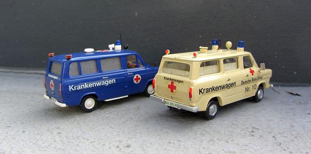 Ford Transit MK 1 von 1969 und Ford Transit Diesel A-Serie von 1971: Krankenwagen