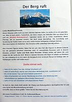 Infoblatt zu: Der Berg ruft