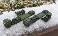 2x Magirus Deutz Tieflader mit Planierraupe