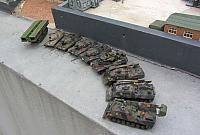 Leopard 1 Modelle aus mehreren Epochen der Bundeswehr