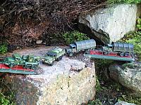 Bundeswehrfahrzeuge Magirus Deutz im Übungsgelände