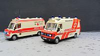 2x DB 307 D DRK Einsatzfahrzeuge von 1988