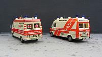 2x DB 307 D DRK Einsatzfahrzeuge von 1988