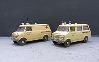 2x Opel Bedford Blitz DRK Einsatzfahrzeuge von 1975