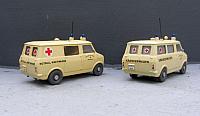 2x Opel Bedford Blitz DRK Einsatzfahrzeuge von 1975