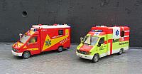 2x DB Sprinter 312 D priv. Rettungsdienst aus der Schweiz von 2002