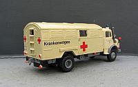 MB Typ L 911 Kurzhauber mit Einheitskofferaufbau: DRK-Großraum-KrKw von 1970