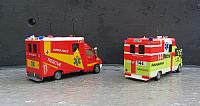 2x DB Sprinter 312 D priv. Rettungsdienst aus der Schweiz von 2002