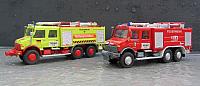 2x MB Unimog 2450 L (6x6) Angriffsfahrzeug der Feuerwehr von 1990