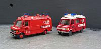 2x MB 307 D Rettungswagen der Feuerwehr in München 1978