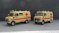 2x Opel Blitz B 2,0t Kastenwagen: DRK Einsatzfahrzeug von 1970