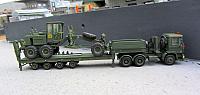 Sattelzugmaschine MAN 26.32 FS 6x6 Tieflader mit Schwerlastanhänger und Ladung