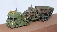 SzgM SCANIA 143 H420 mit Aufleger bis 40t Belgien und Nato 1995 SzgM M915 (6x2) mit Aufleger US-Army von 1982
