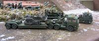 Pionierfahrzeuge SZG Magirus Deutz mit Tieflader 25t und Planierraupe 1985